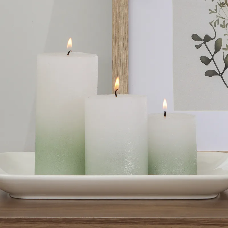 Vela Degrade 6,5×13,5 en Verde - Velas y Portavelas, Uruguay | Tiendas Montevideo