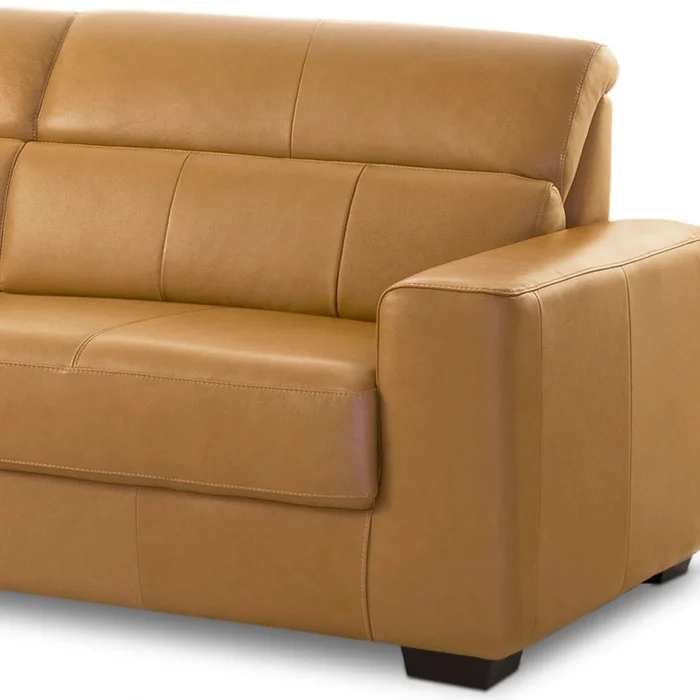 Sillón 100% Cuero - 3 Cuerpos - Berkley - Caramelo en Marrón - Sillones y sofás, Uruguay | Ecowood, vista 2