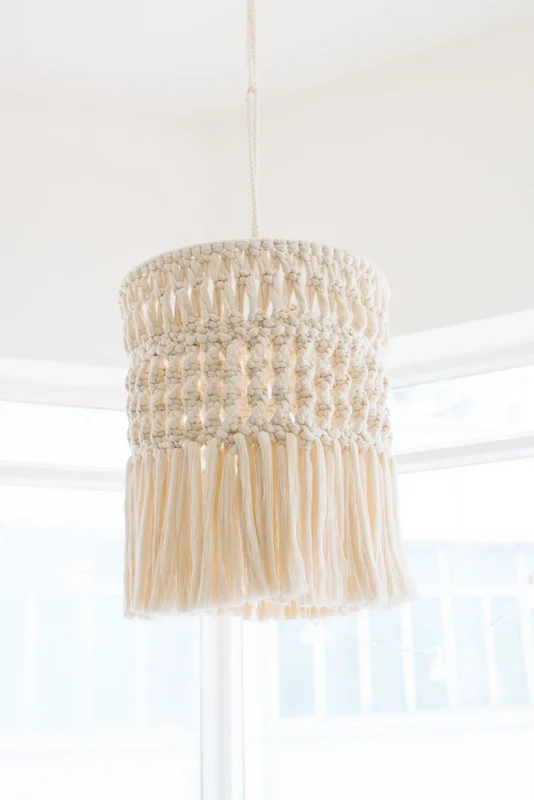 Pantalla Macramé India Trenzada en Madera natural - Iluminación, Uruguay | Indrana, vista 6