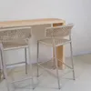 Banqueta de barra en cuerda náutica beige y aluminio en Beige - Butacas, banquetas y puffs, Uruguay | Entrecasa, vista 5 de 5