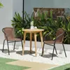 Sillas Símil Rattan con Mesa de Eucaliptus - Nassau - Marrón en Marrón - Muebles para el exterior, Uruguay | Rústico Hogar, vista 2 de 5