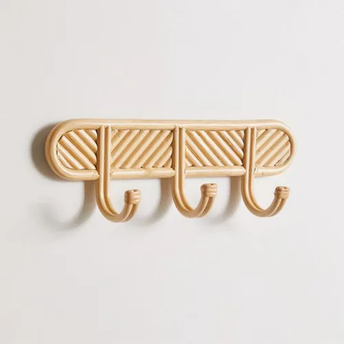 Perchero de Rattan en Madera natural - Muebles, Uruguay | Decoramuss