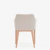 Silla Croft de chenilla y patas de madera maciza de fresno - beige en Beige - Sillas, Uruguay | Kavehome, vista 9 de 10
