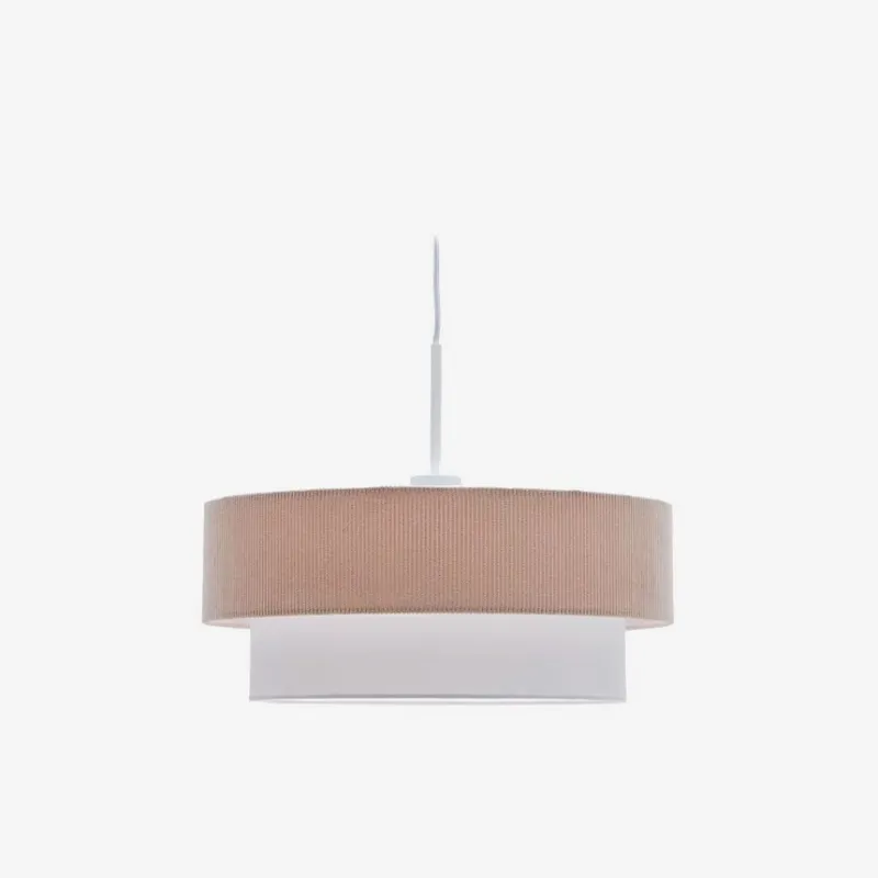 Lámpara de techo Bianella de algodón - y pana mostaza Ø 40 cm en Amarillo - Lámparas colgantes, Uruguay | Kavehome