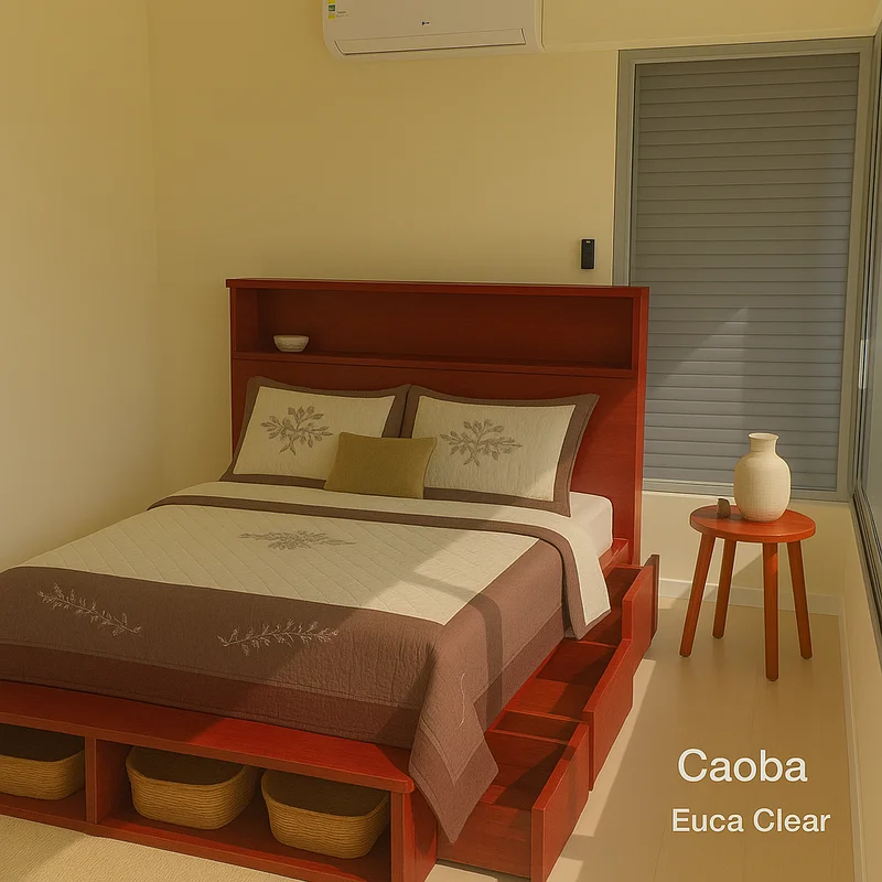 Cama Ginebra en Madera natural - Dormitorio, Uruguay | Tree House Deco, vista 7