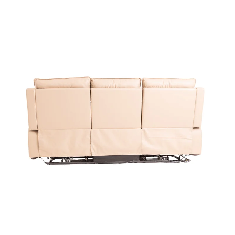 Recliner Eléctrico 3 Cuerpos Cuero-y-simil-cuero Marron Joshua Taupe en Beige - Sillones y sofás, Uruguay | Divino, vista 10