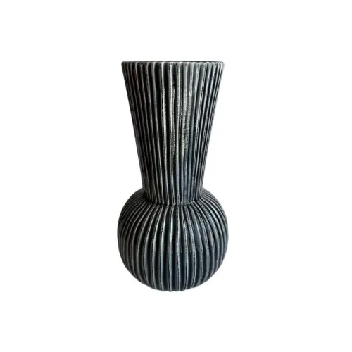 FLORERO LINES 14X14X28CM AZUL en Azul - Jarrones, Uruguay | Koz