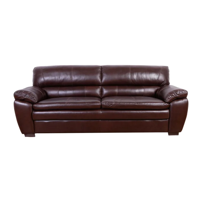 Sofá 3 Cuerpos Cuero-100-natural Marron New Focus Cognac en Marrón - Sillones y sofás, Uruguay | Divino, vista 3