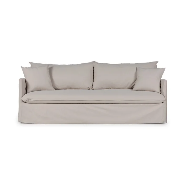 Sofá Snow con Funda - Tela Rústica - 3 cuerpos - TD5263-1636 (Capuccino) en Beige - Sillones y sofás, Uruguay | NYR, vista 2