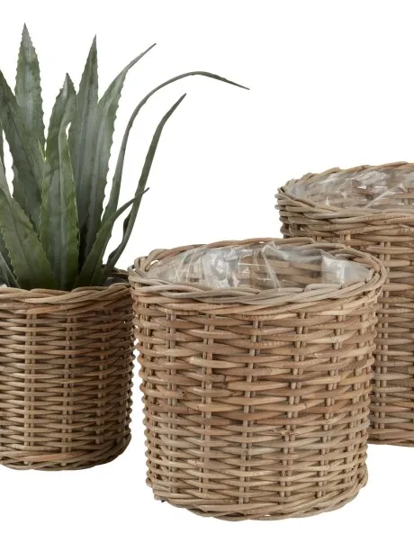 Maceta SANSEBIE Ø40/33/25 kubu nat en Madera natural - Muebles para el exterior, Uruguay | JYSK