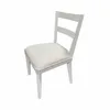 SILLA BAJA - LACA BLANCA - TELA BEIGE RUSTICA CON RAYAS en Multicolor - Sillas, Uruguay | Champagne Home, vista 1 de 5