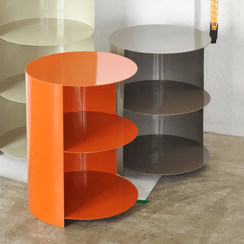 set M01 mini x2 — mesa cilindro en Naranja - Mesas de luz, Uruguay | Funlo Project