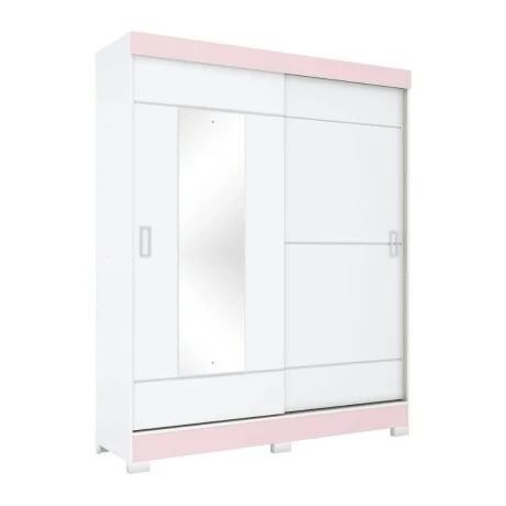 Ropero 2 puertas corredizas con espejo en Blanco - Roperos y placares, Uruguay | La Cueva Muebles, vista 10