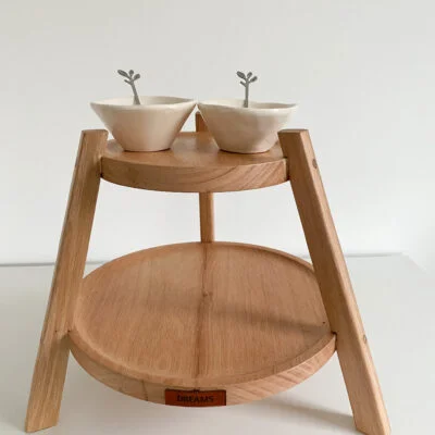 Juego de torre + dos mini bowls + dos cucharas o tenedores en Madera natural - Decoración, Uruguay | Dreams On Time, vista 6