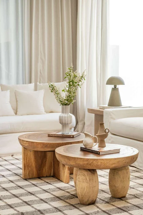 MESA MEDITERRANEO - SUAR - DIAMETRO 75 CMS en Madera natural - Mesas de living, Uruguay | La Iberica, vista 4