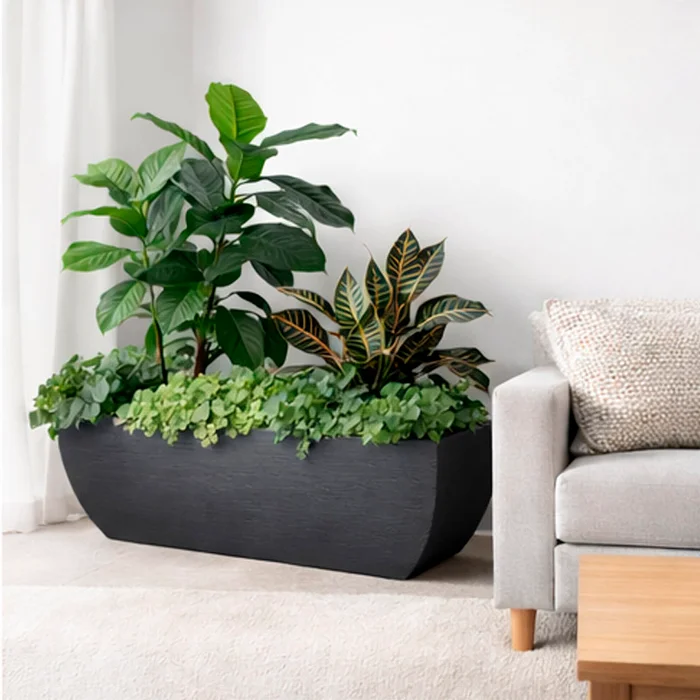Maceta Jardinera en Negro - Macetas, Uruguay | Alta Gracia Deco, vista 6