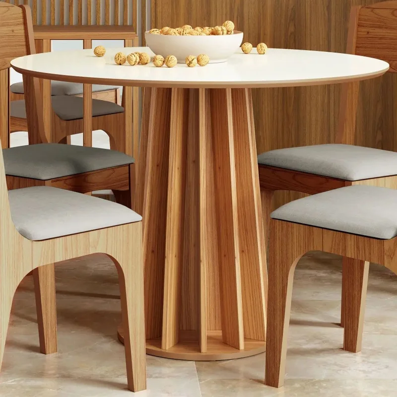 Mesa de Comedor Berlin Redonda 105CM - 100% MDF en Multicolor - Mesas de comedor, Uruguay | Balton, vista 5