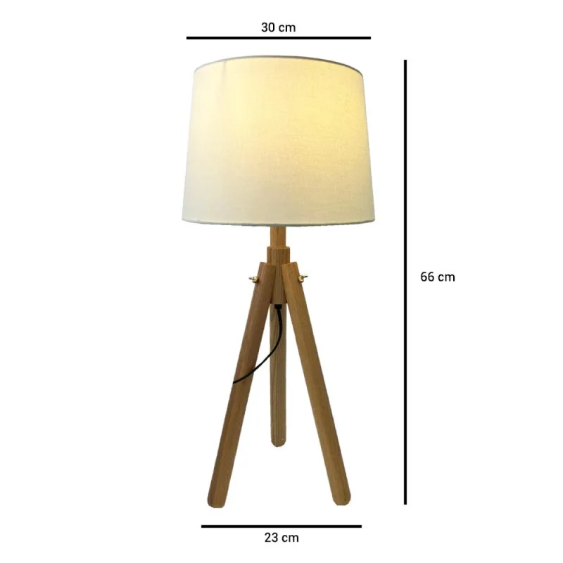Lámpara de Mesa Andorra Blanco en Blanco - Lámparas de mesa, Uruguay | Serlux, vista 5