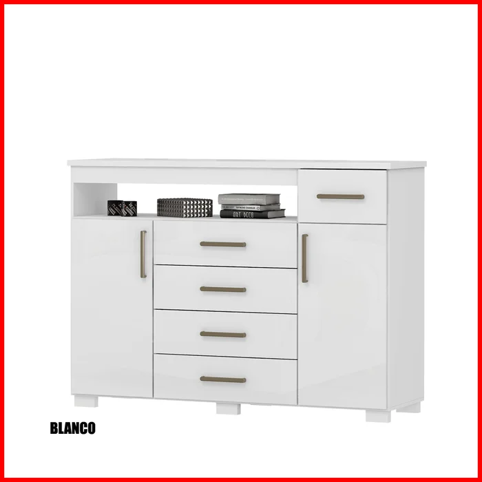 Comoda 5 cajones 2 puertas – Oslo CO008 - Cómodas, Uruguay | Punto Unión, vista 2