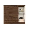 Cómoda Zapatera Genova Plus 1 Puerta 4 Cajones - Oscuro en Marrón - Cómodas, Uruguay | Rústico Hogar, vista 3 de 4