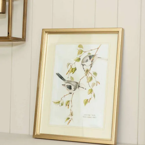 CUADRO BIRDS 2 - MARCO GOLD - 45 X 35 CMS en Dorado - Decoración de pared, Uruguay | La Iberica