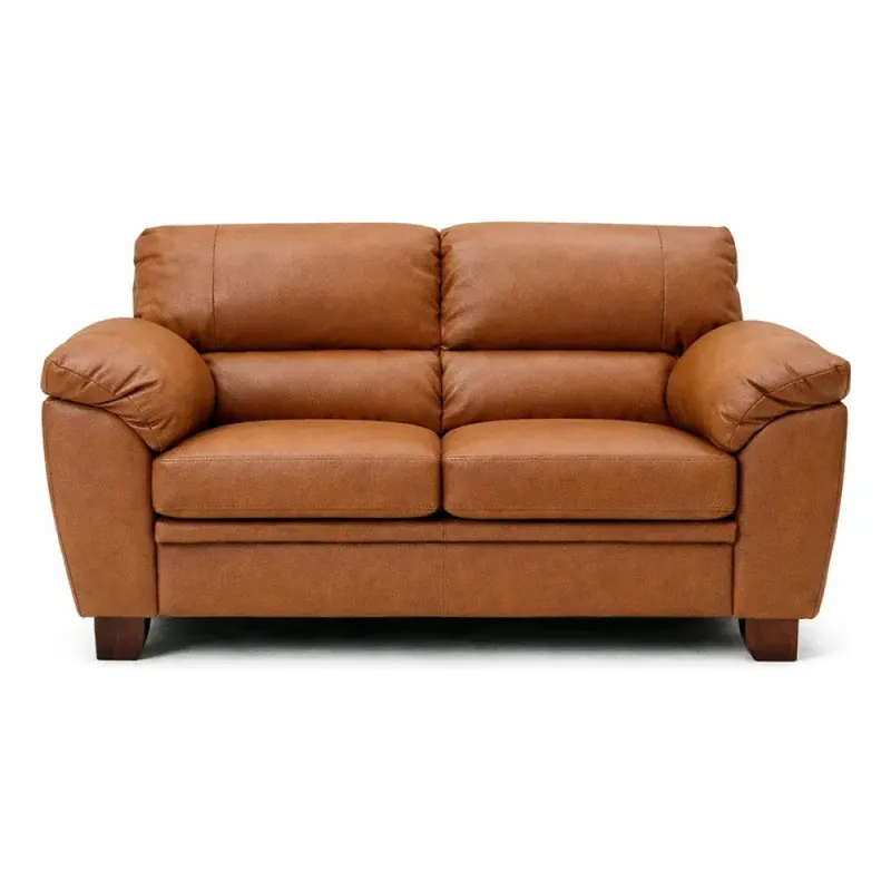 SOFA 2 CUERPOS MODELO ALIAS - 100 % CUERO - COLOR MARRON CLARO en Marrón - Sillones y sofás, Uruguay | Champagne Home