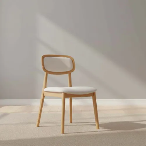 Silla De Comedor Madera Marron Onix New Typ en Beige - Sillas, Uruguay | Divino