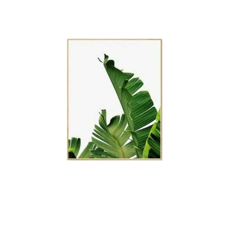 Marco Natural Banana Leaves I en Madera natural - Decoración de pared, Uruguay | Finkel