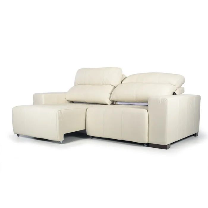 Sofá Madi Reclinable - Cuero Básico - 2 cuerpos - Arena en Beige - Sillones y sofás, Uruguay | NYR, vista 2