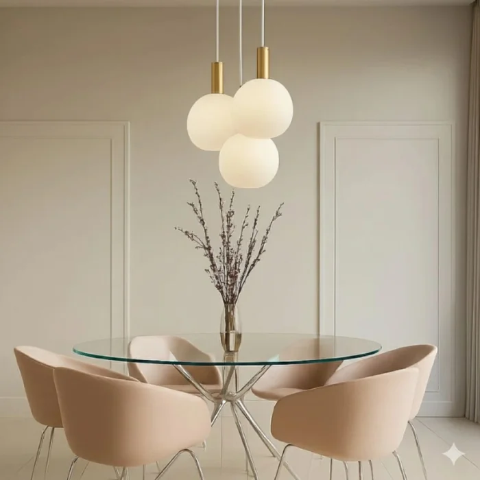 Luminaria Colgante Pireo Medium Blanca ø 25 cm en Blanco - Lámparas colgantes, Uruguay | Serlux, vista 3