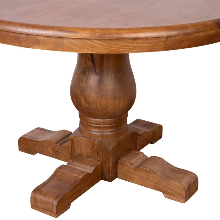 Mesa De Comedor Madera Marron Colonial en Marrón - Mesas de comedor, Uruguay | Divino, vista 4