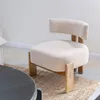 Butaca en madera teca y pana lisa en Beige - Butacas, banquetas y puffs, Uruguay | Entrecasa, vista 3 de 5