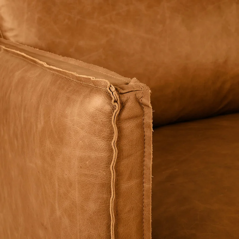Sillón 3 Cuerpos Cuero-100-natural Marron Romeo Camel en Beige - Sillones y sofás, Uruguay | Divino, vista 6