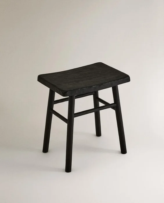TABURETE MARTILLADO MADERA en Marrón - Sillas, Uruguay | Zara Home, vista 3