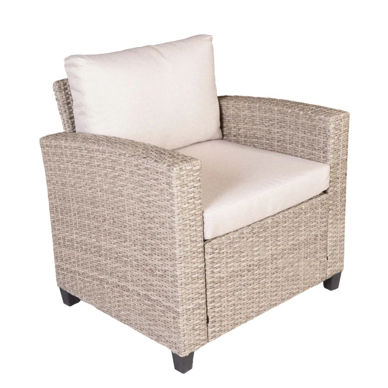 Set De Comedor Exterior Rattan-sintetico Natural-beige Hawai en Madera natural - Muebles para el exterior, Uruguay | Divino, vista 7
