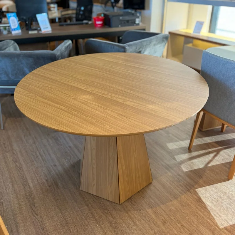 Mesa de Comedor Milano Redonda 115CM - 100% MDF en Madera natural - Mesas de comedor, Uruguay | Balton, vista 4