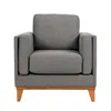 Butaca Tela-y-madera Gris Luxor Premium Gris Osc en Gris - Sillones y sofás, Uruguay | Divino, vista 3 de 8