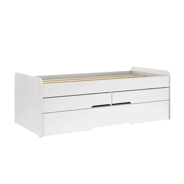 Cama Marinera 1 plaza con cajones - Línea Nordik - Blanco en Blanco - Dormitorio, Uruguay | Ecowood, vista 5