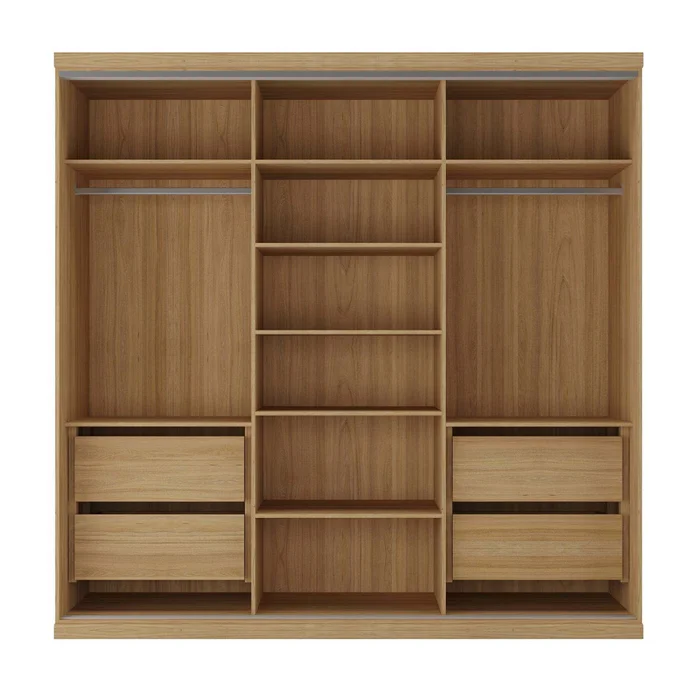 Ropero Placard 3 Puertas Mdf Natural-beige South en Madera natural - Roperos y placares, Uruguay | Divino, vista 3
