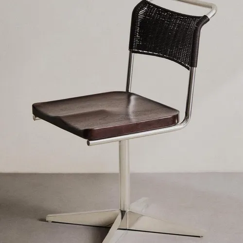SILLA ACERO INOXIDABLE Y PIEL en Marrón - Sillas, Uruguay | Zara Home