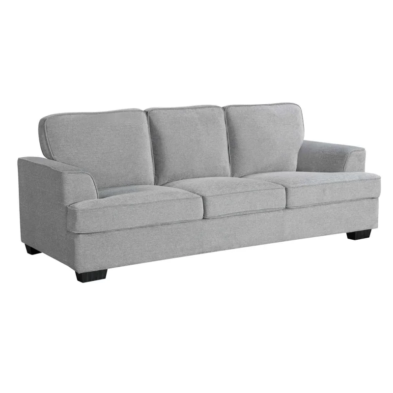 Sofá 3 Cuerpos Tela Gris Austin en Gris - Sillones y sofás, Uruguay | Divino, vista 3