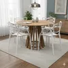 Juego de Comedor Mesa Redonda Pipa 110 cm + 4 Sillas Allegras - Olmo / Blanco - Sillas, Uruguay | Berna home, vista 2 de 2