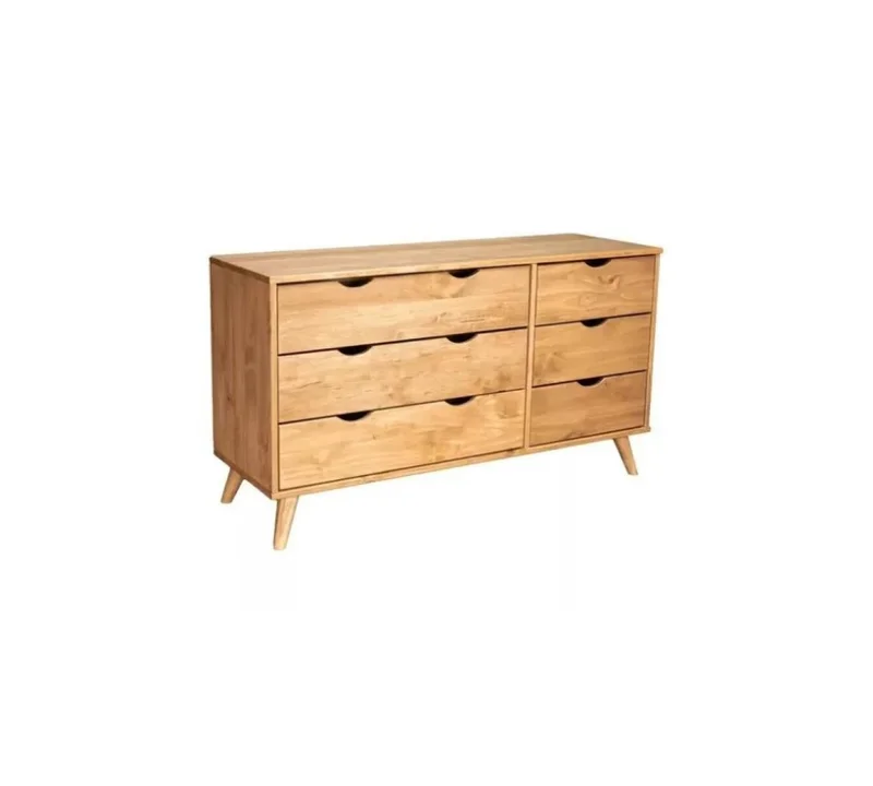 Cómoda 6 Cajones Madera - Linea Dublin en Madera natural - Cómodas, Uruguay | Rústico Hogar, vista 3