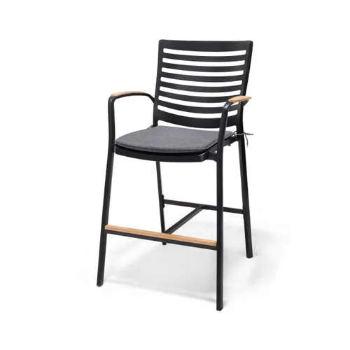 Silla de Bar - Portals - Negro en Negro - Muebles para el exterior, Uruguay | Rústico Hogar
