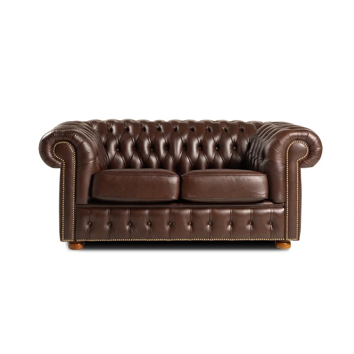Sofá Chesterfield Novo - Cuero Advanced - 2 cuerpos - Havana - (Preventa) en Marrón - Sillones y sofás, Uruguay | NYR, vista 2