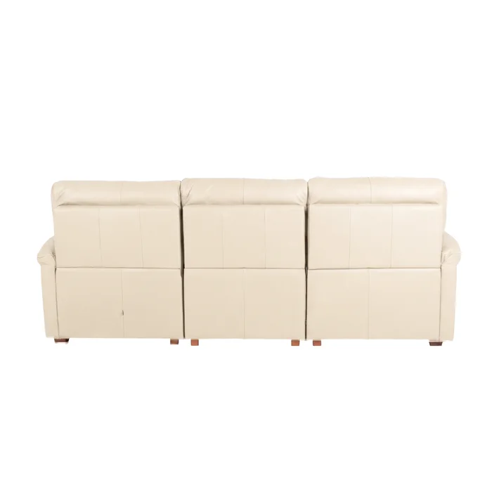 Sofá Recliner 3 Cuerpos Cuero-100-natural Natural-beige Imperial Arena en Beige - Sillones y sofás, Uruguay | Divino, vista 6