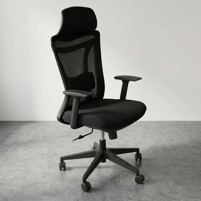 Silla De Oficina Malla Negro Amane en Negro - Escritorios y sillas de escritorio, Uruguay | Divino