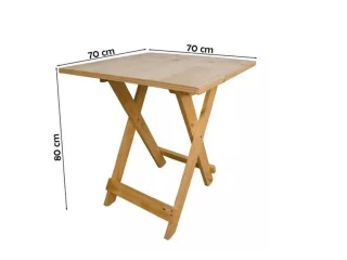 Mesa de pino plegable en Madera natural - Mesas de comedor, Uruguay | Que Sal Muebleria, vista 3