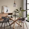 Mesa Lotus Ø 120 cm - de cristal patas madera maciza de roble en Madera natural - Mesas de comedor, Uruguay | Kavehome, vista 2 de 6