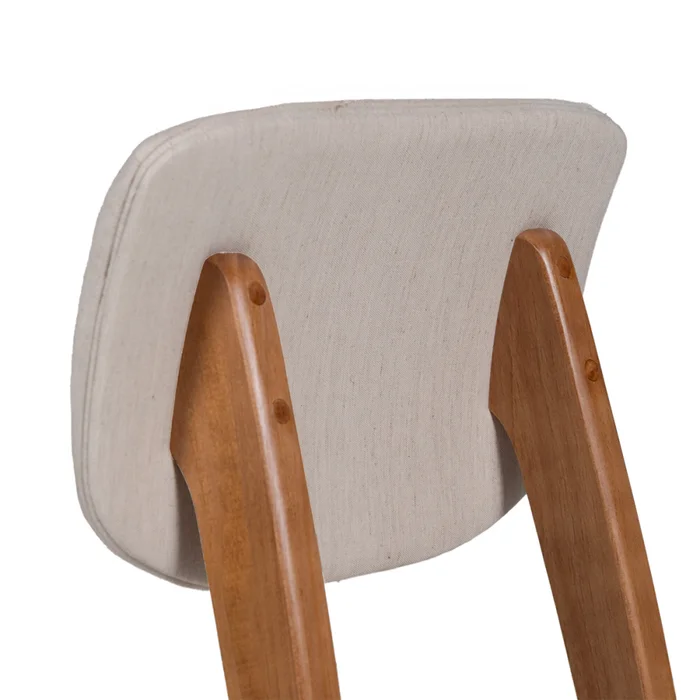 Silla Cordial - Nogal - Tela Rústica - Natural 93 en Beige - Butacas, banquetas y puffs, Uruguay | Nyr, vista 6